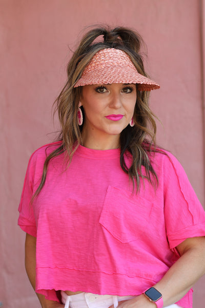 Capri Visor / Rose *final sale*