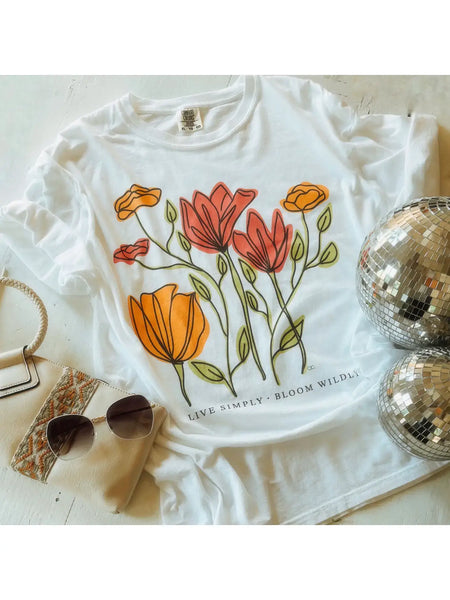 Live Simply Bloom Wildly Graphic Tee