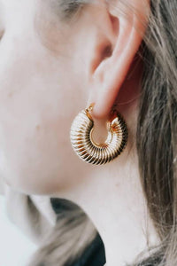 True Love Textured Hoop Earrings