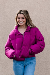 Misty Magneta Puffer Jacket