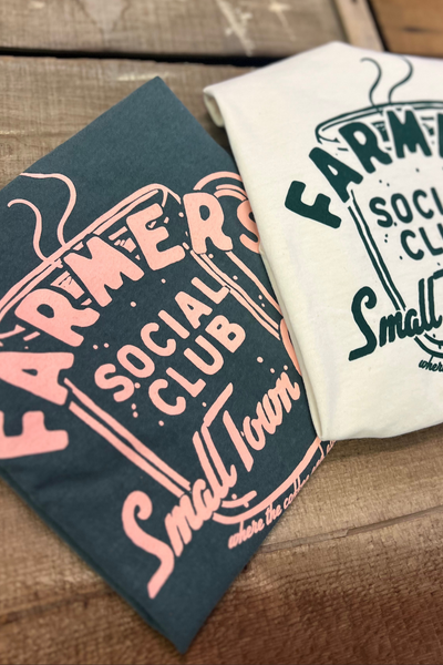 Farmers Social Club Graphic Tee / Blue Spruce Green