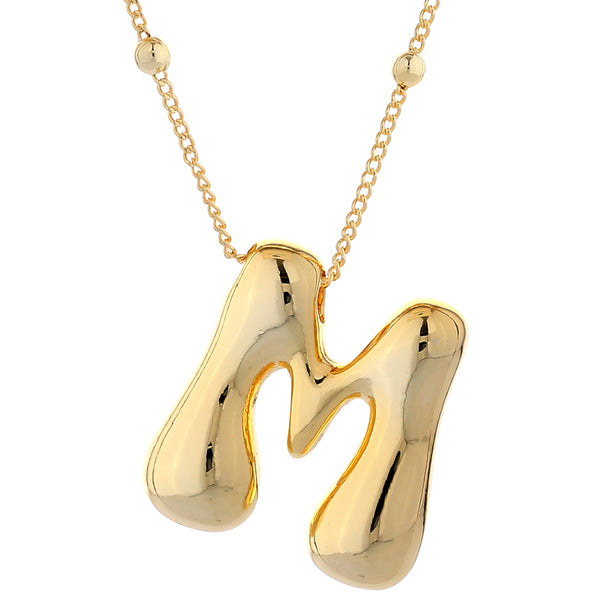 Groovy Gold Initial Necklace