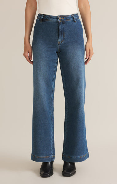 Z Supply Rilynn Wide Leg Trouser Denim Pants