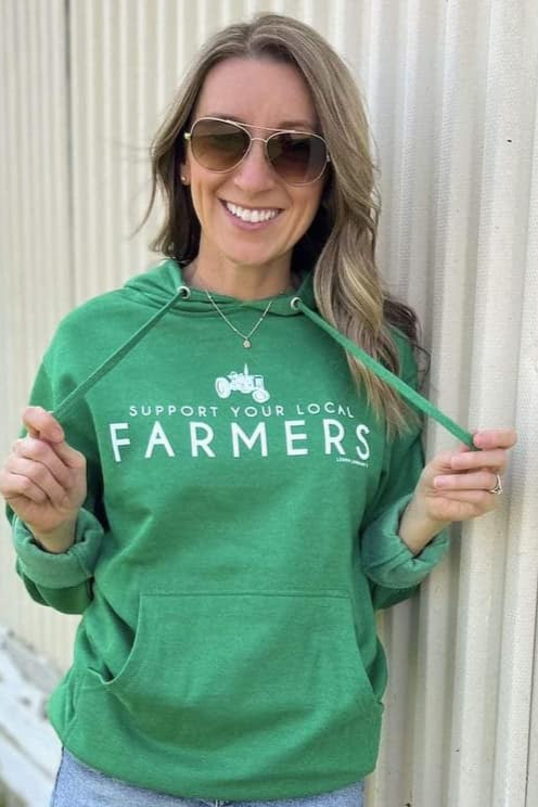 Support Your Local Farmers Hoodie / Green