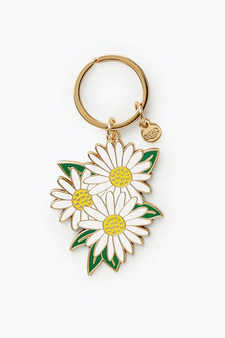 Daises Enamel Keychain