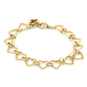 Charm It! Gold Heart Chain Bracelet