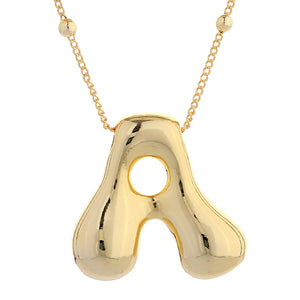 Groovy Gold Initial Necklace