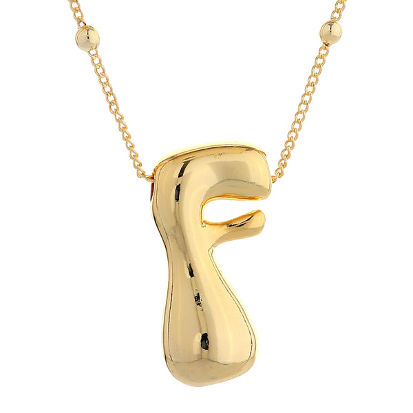 Groovy Gold Initial Necklace