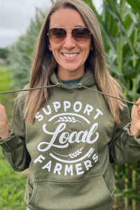 Support Local Farmers Hoodie / Olive