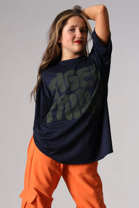 Tiger Friday Graffiti Oversized Tee / Navy