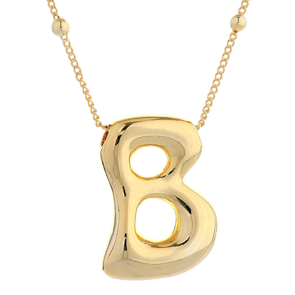 Groovy Gold Initial Necklace