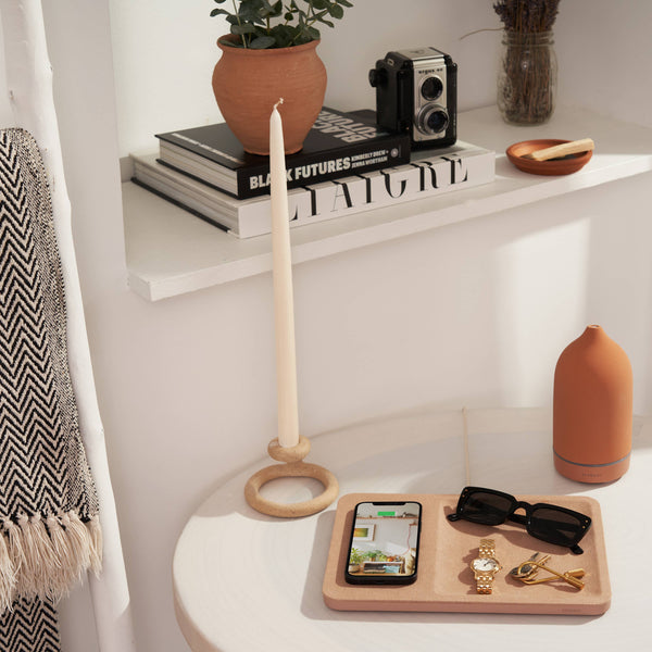 CATCH:3 Essentials Linen Wireless Charger with Valet Tray