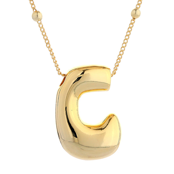 Groovy Gold Initial Necklace