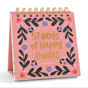 52 Weeks of Happy Quotes Desk Flip Calendar