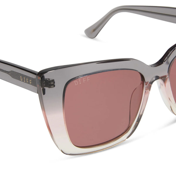 DIFF Lizzy Sunglasses / Smoke Rose Crystal Ombre