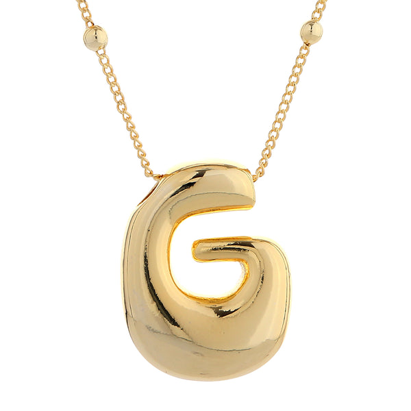 Groovy Gold Initial Necklace