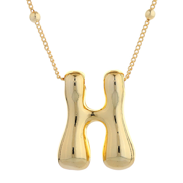 Groovy Gold Initial Necklace