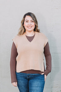 On The Button Knit Top / Mocha