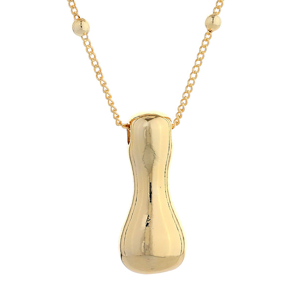 Groovy Gold Initial Necklace