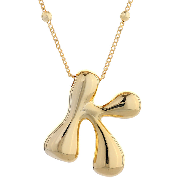 Groovy Gold Initial Necklace