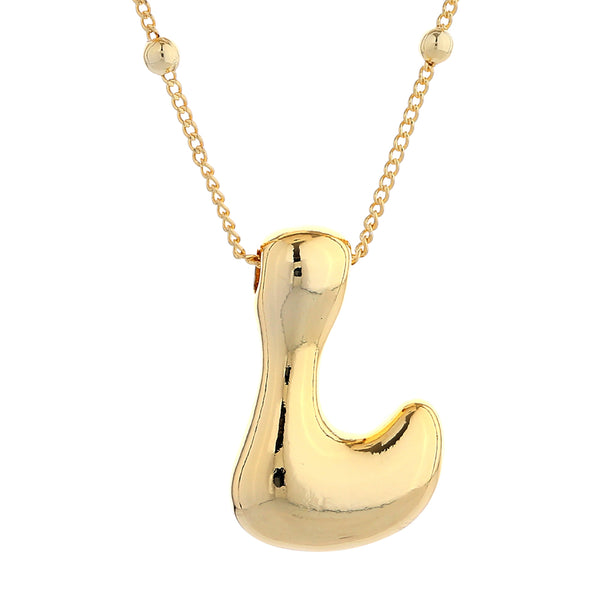 Groovy Gold Initial Necklace