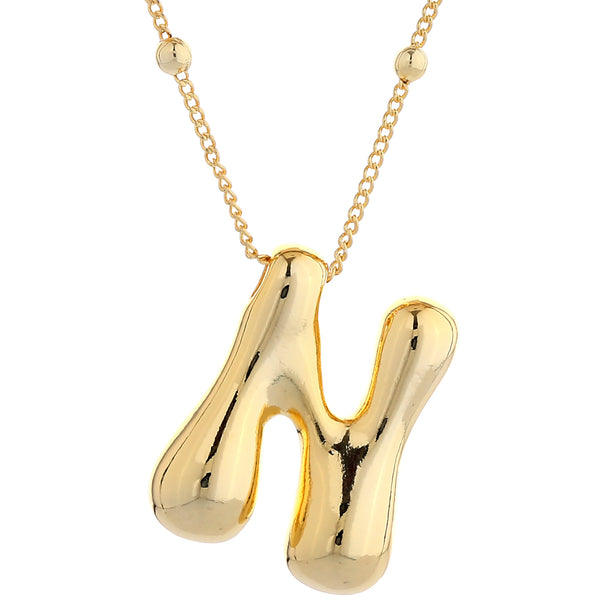 Groovy Gold Initial Necklace