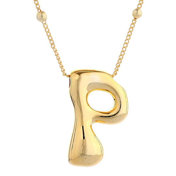 Groovy Gold Initial Necklace