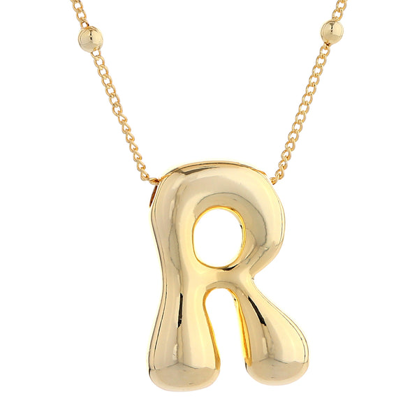 Groovy Gold Initial Necklace