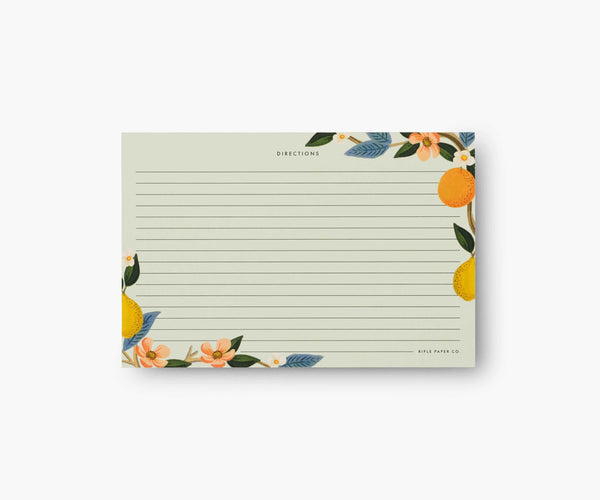 Rifle Paper Co. Citrus Grove Recipe Cards