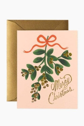 Mistletoe Christmas Greeting Card