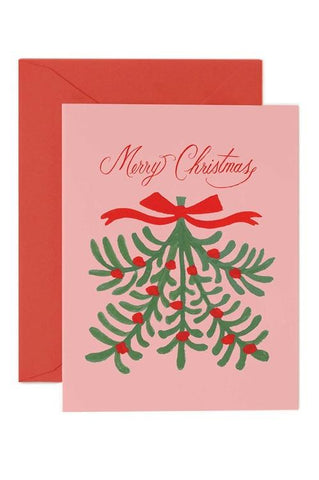 Merry Christmas Mistletoe Greeting Card