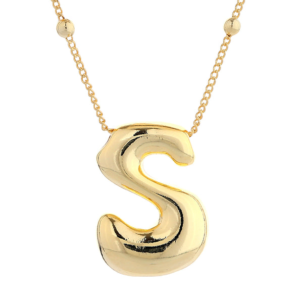 Groovy Gold Initial Necklace