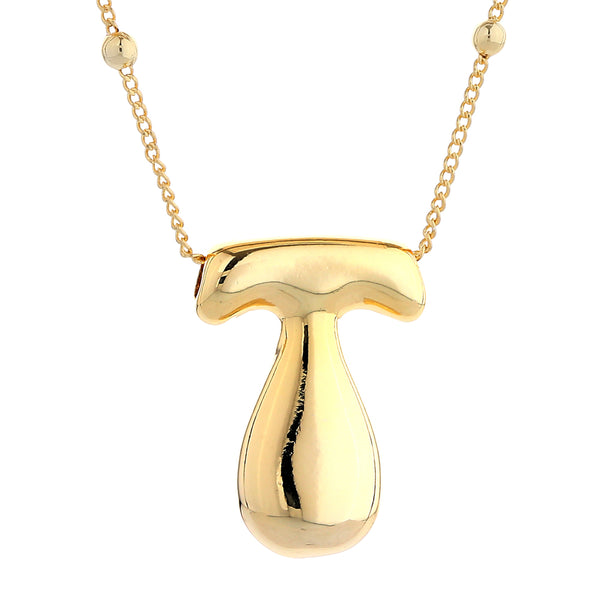 Groovy Gold Initial Necklace