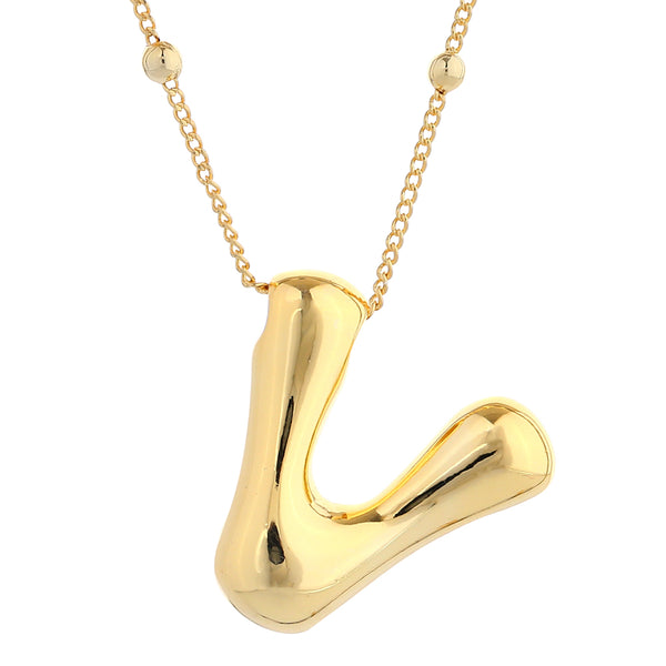 Groovy Gold Initial Necklace