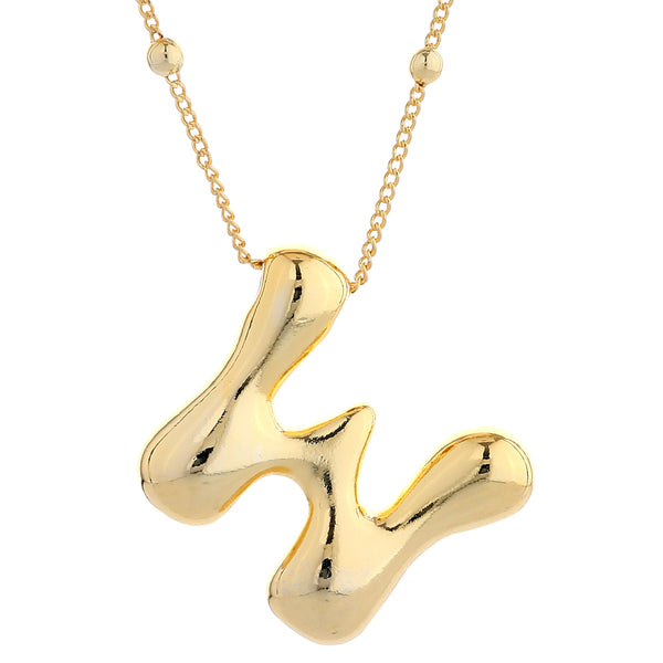 Groovy Gold Initial Necklace