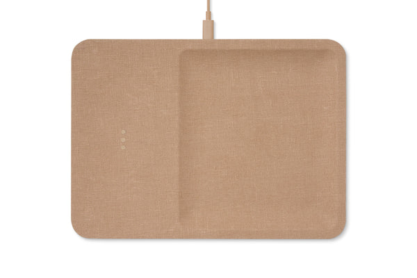 CATCH:3 Essentials Linen Wireless Charger with Valet Tray