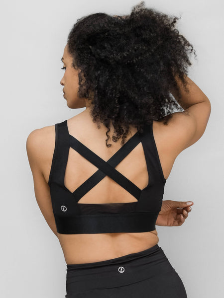 Sporty Chic Cross Back Bra Top